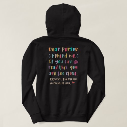 Dear person behind me If you can read this T_Shir Hoodie