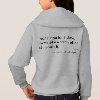 Dear person behind me sweat hoodie