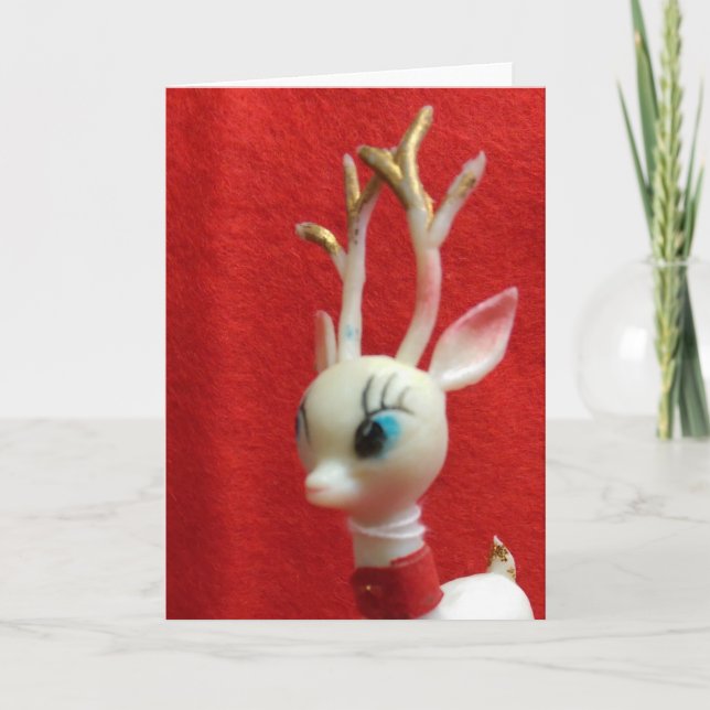 Dear Retro Deer... Holiday Card (Front)