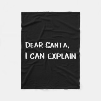 Dear Santa1 Fleece Blanket