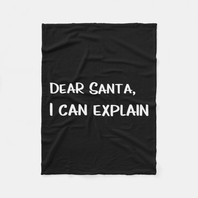 Dear Santa1  Fleece Blanket (Front)