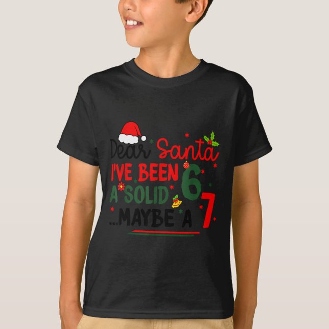 Dear Santa 67 Funny Christmas Six Seven 6-7 Men Wo T-Shirt (Front)