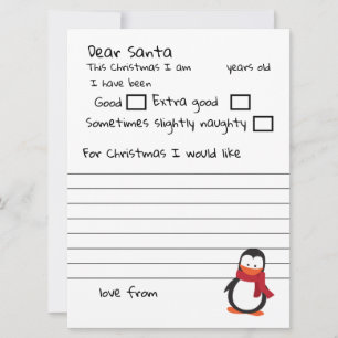 Dear Santa A Personalized Letter To Santa Claus Holiday Card