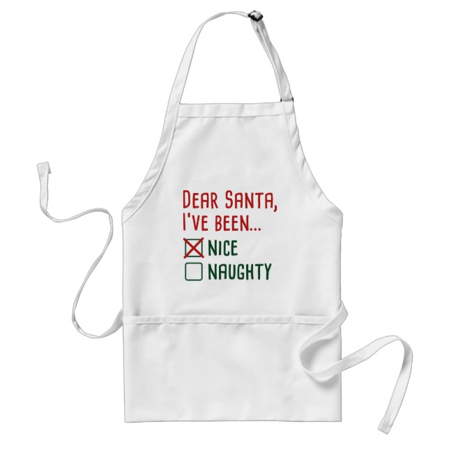 Dear Santa Adult Apron (Front)