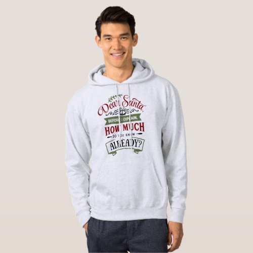 Dear Santa Before I Explain _ Funny Christmas Hoodie