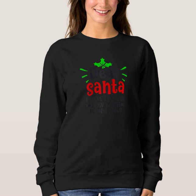 Dear Santa Before I Explain How Much Do You Know C Sweatshirt (Front)