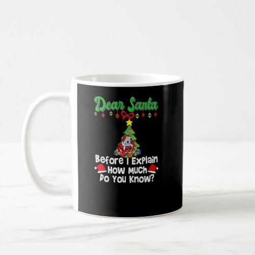 Dear Santa Before I Explain How Much Do You Know P Coffee Mug