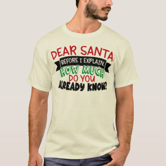 Dear santa before i explain how much you know T-Shirt