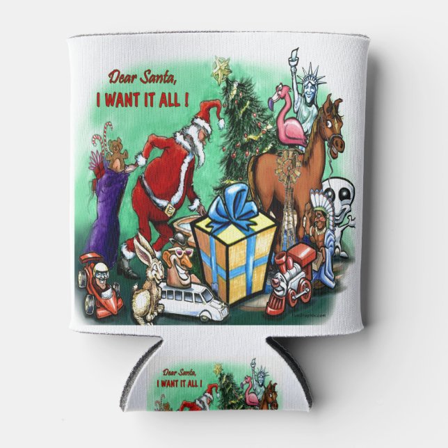 Dear Santa Can Cooler (Front)
