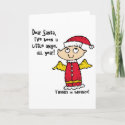 Dear Santa Cards card