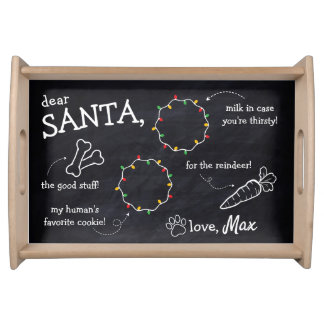 Dear Santa Christmas Eve Dog Cookie Tray