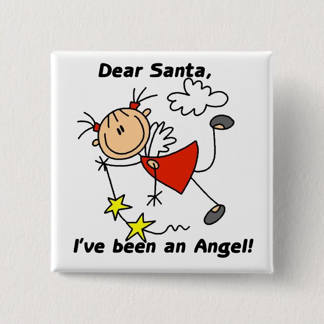 Dear Santa Christmas Tshirts and Gifts Button (Front)