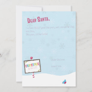 Dear Santa - Christmas Wish List Holiday Card