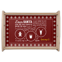 Dear Santa Cookie & Milk 1 red background