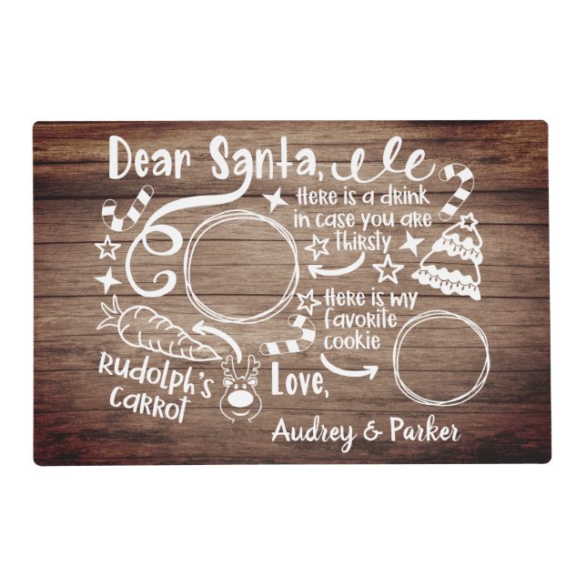 Dear Santa Cookie Placemat (Front)