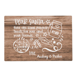 Dear Santa Cookie  Placemat