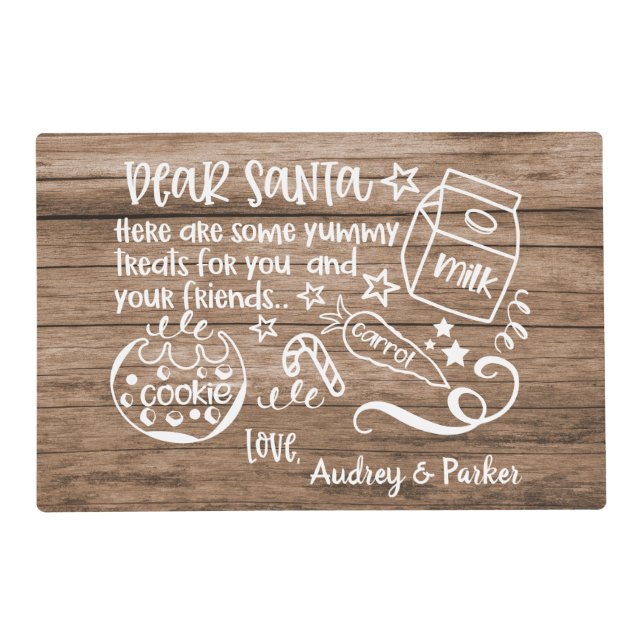 Dear Santa Cookie  Placemat (Front)