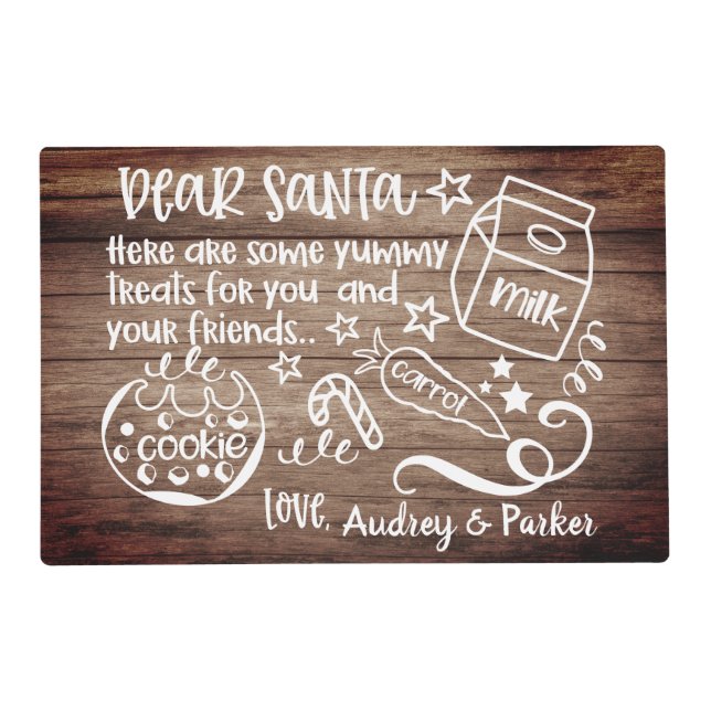Dear Santa Cookie  Placemat (Front)