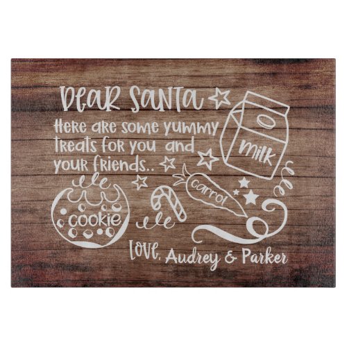 Dear Santa Cookie Tray Cutting Board