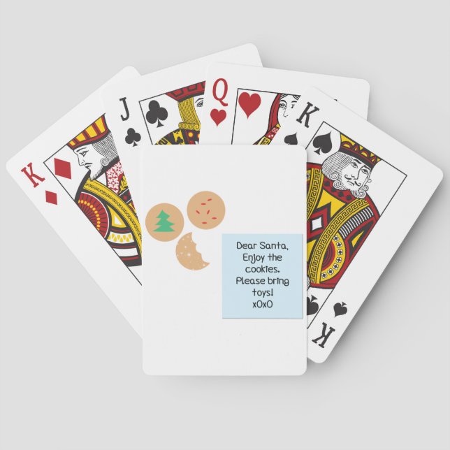 Dear Santa Cookies Please Bring Toys Poker Cards (Back)