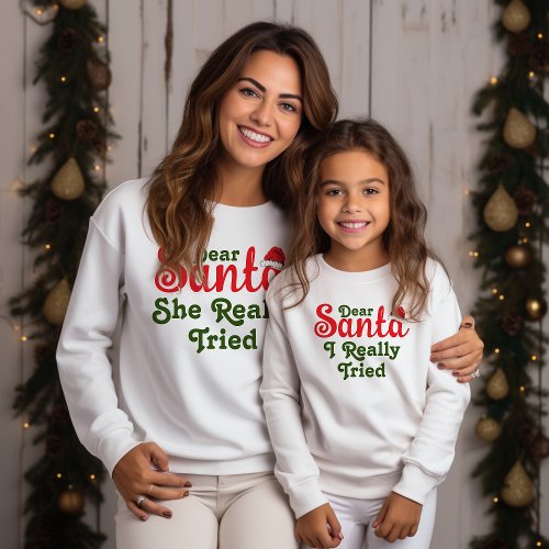 Dear Santa Custom Funny Christmas Family Group Sweatshirt