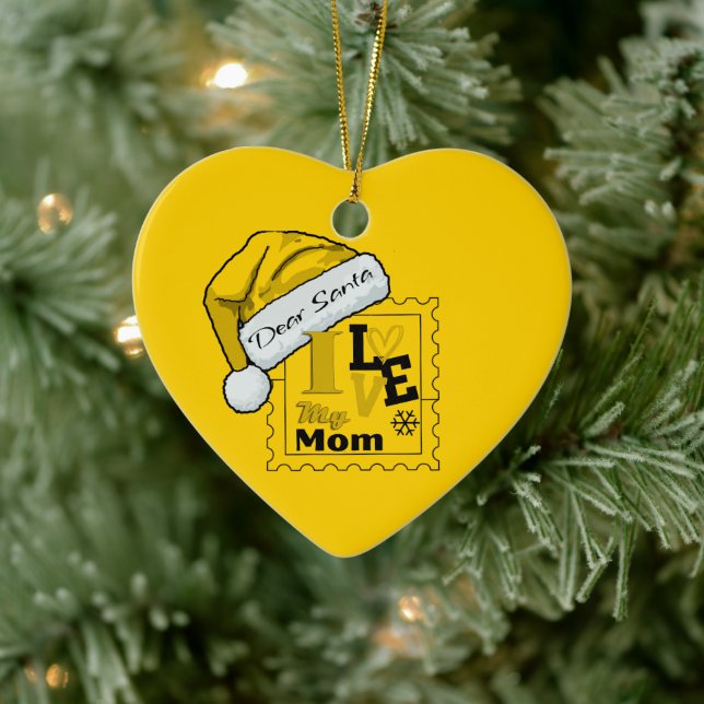 Dear Santa Cute Personalized Christmas  Ceramic Ornament (Tree)