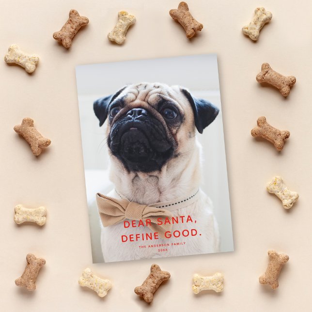 Dear Santa, Define Good. Cute Funny Holiday Photo (Creator Uploaded)