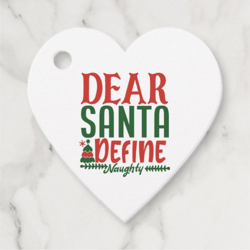 Dear Santa Define Naughty Favor Tags