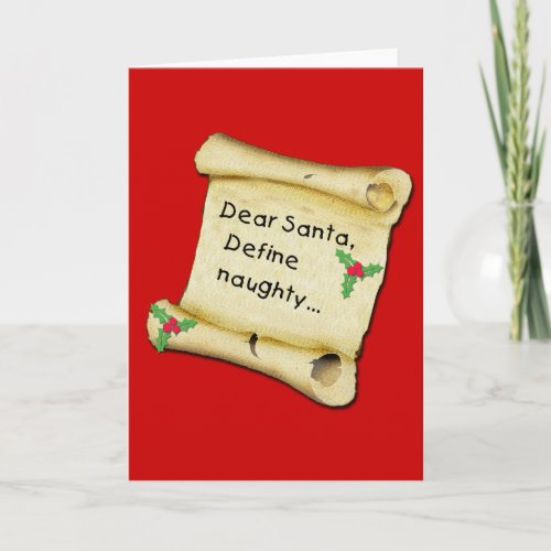Dear Santa Defines Naughty T_shirts Baby Cloth Holiday Card