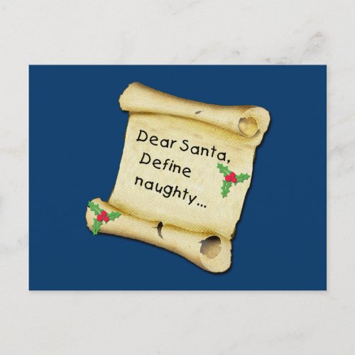 Dear Santa Defines Naughty T_shirts Baby Cloth Holiday Postcard
