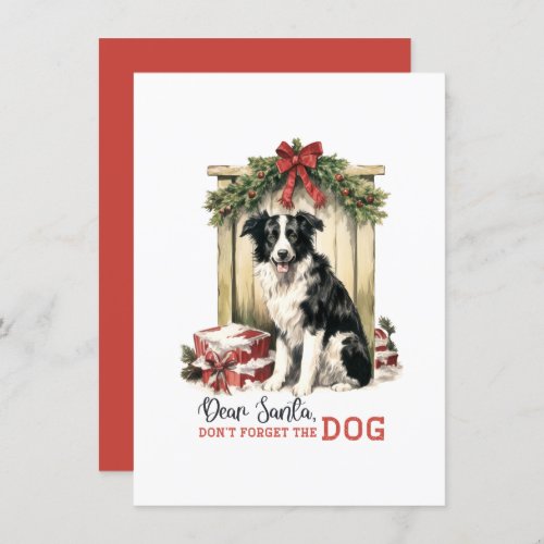 Dear Santa Dont Forget the Dog Greeting Card