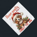 Dear Santa Don't Forget The Dog - Pet Bandana<br><div class="desc">Celebrate the season in style with this festive pet design, perfect for spreading holiday cheer. Whether you're decking the halls or simply embracing the spirit of Christmas, this versatile design adds a touch of warmth and joy to any product. Ideal for gifting or personal use, it's sure to bring holiday...</div>