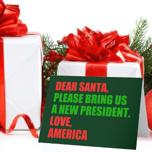 Dear Santa Funny Anti Trump Christmas Holiday Card