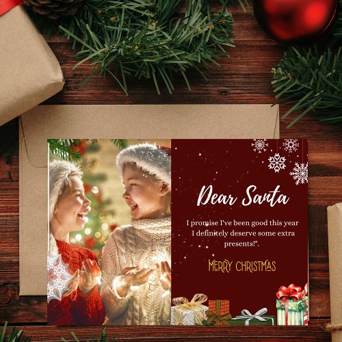 Dear Santa Funny Christmas card _ Holiday Cards