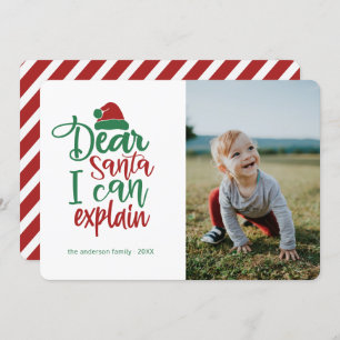 Dear Santa... Funny Holiday Christmas Photo Card