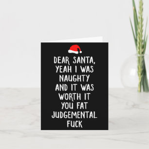 Dear Santa Funny Inappropriate Christmas Card