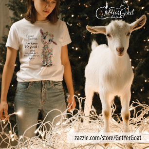 Dear Santa Funny Tangled Christmas Goat T-Shirt