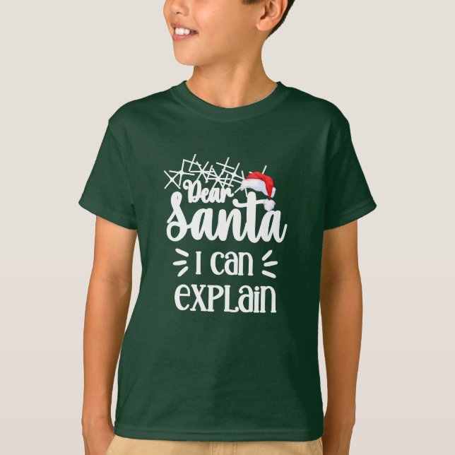 Dear Santa funny Unisex kids Christmas T-Shirt (Front)