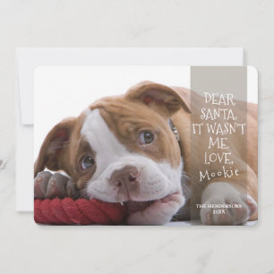 Dear Santa Good Dog Photo Christmas Greeting Holiday Card