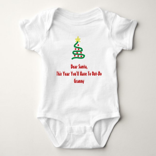 Dear Santa - Granny Baby Bodysuit (Front)