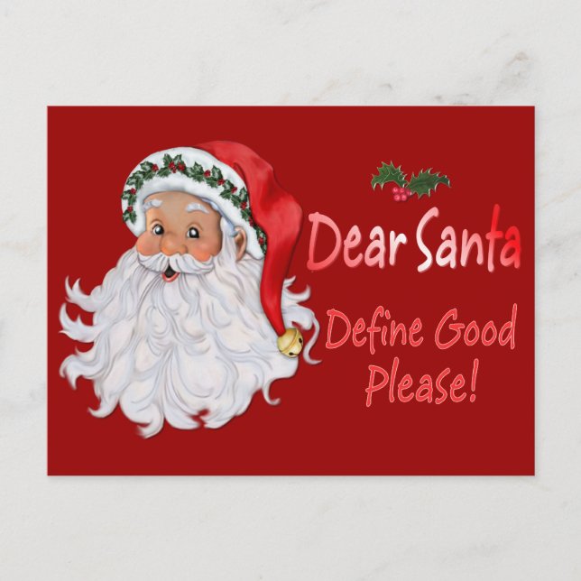 Dear Santa Holiday Postcard (Front)