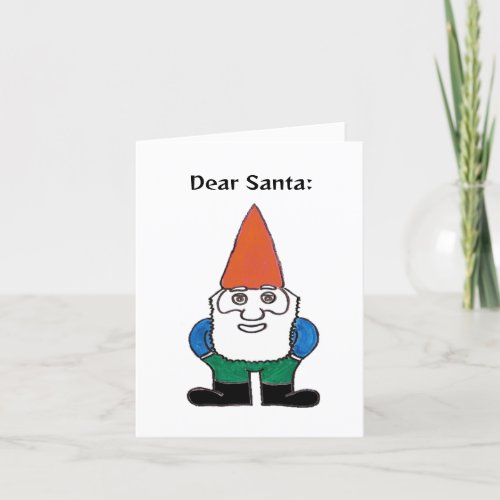 Dear Santa humorous definition Card