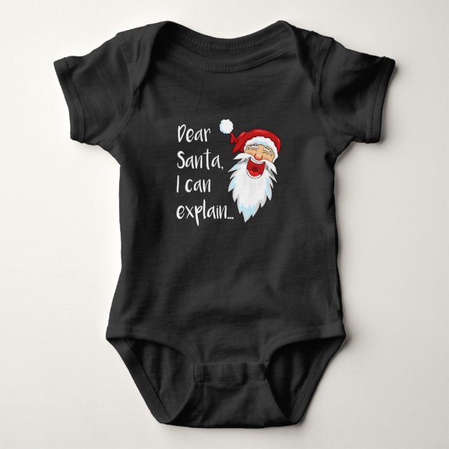 Dear Santa, I can explain... Baby Bodysuit (Front)