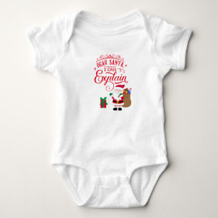 Dear Santa I Can Explain Baby's First Christmas Baby Bodysuit