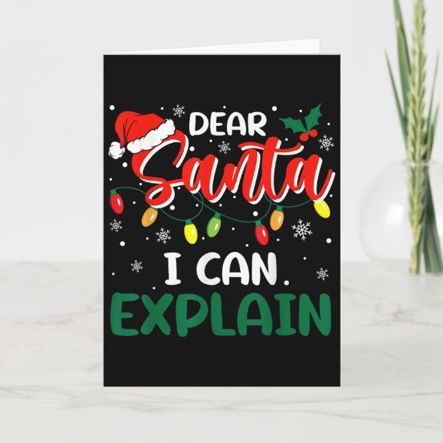 Dear Santa I Can Explain Christmas Family Matching Card (Front)