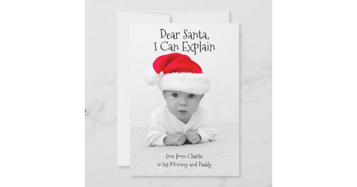 Dear Santa I Can Explain Christmas Personalized Holiday Card | Zazzle.com
