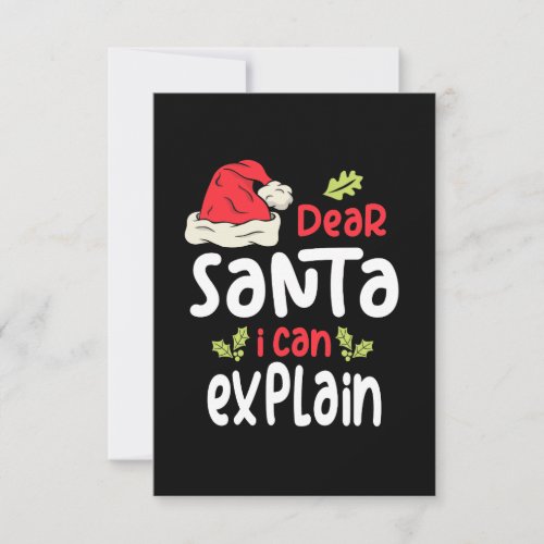 Dear Santa I Can Explain Christmas RSVP Card