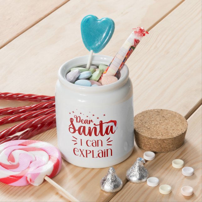 Dear Santa I can explain Christmas typography Candy Jar (In Situ)
