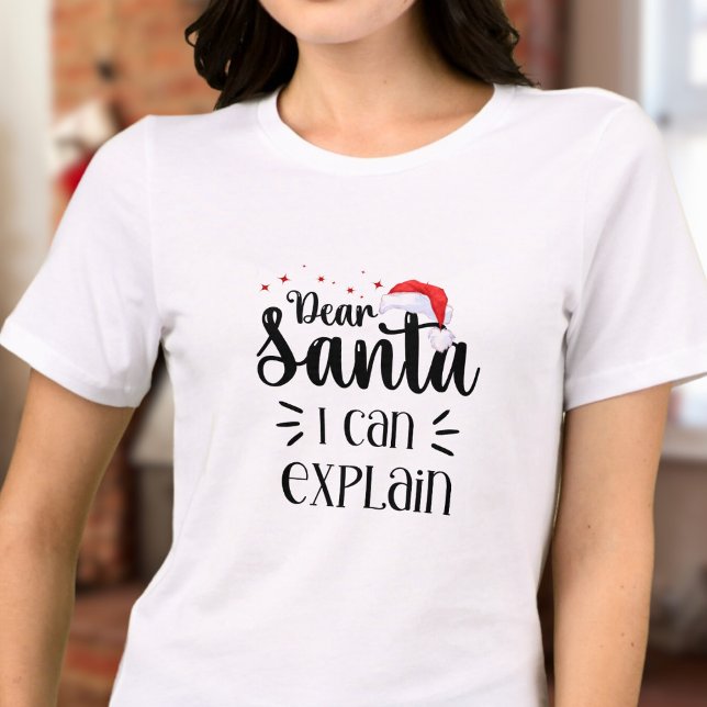 Dear Santa, I can explain funny black red Tri-Blend Shirt (Creator Uploaded)