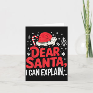 Dear Santa I Can Explain Funny Christian Card